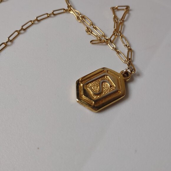 Sterling Forever Letter S Initial Necklace 17.5 Inches Long - Picture 4 of 10